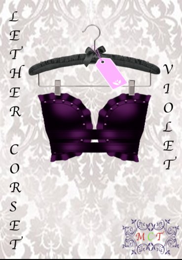 [Stuffery] Leather Corset - Violet