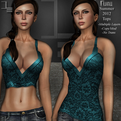 DE Designs-Rune-Summer 2012 Tops-Cyan