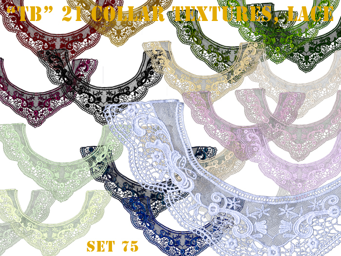 Twice Baked 21 high quality lace collar textures set 75