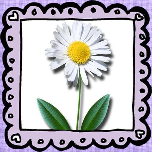 WHITE FLOWER ring particle
