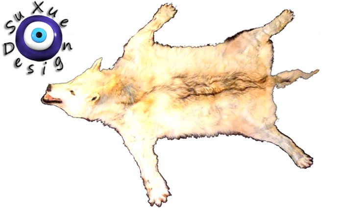 [su] dumping - RUG ANIMAL SKIN THROW fur BEAR Kutup