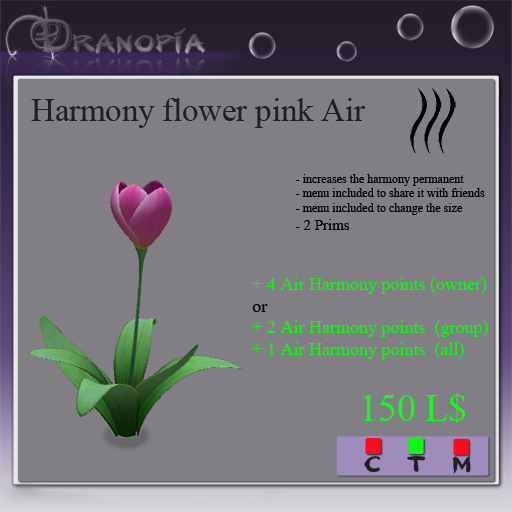 Dranopia Harmony flower pink (birth element air)