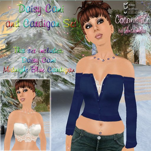 Daisy Cami & Cardigan Set ~ Midnight Blue