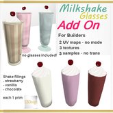 EBDesign - Milkshake glasses Add On - matching filling prims