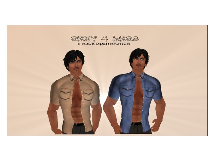 S4L 2 OPEN SILK SHIRTS