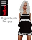 TattooArt Rigged Mesh Romper BW