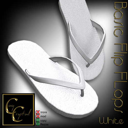 CC Design - Basic Flip Flops White