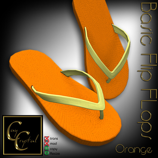 CC Design - Basic Flip Flops Orange