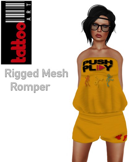 TattooArt Rigged Mesh Romper Push
