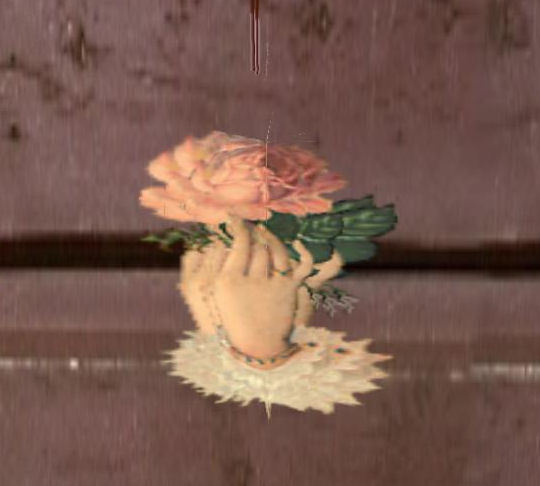 L$1 DOLLARBIE Victorian Spring Roses 02 / 1 Prim 16 Faces Multifaceted Sculpted  TY