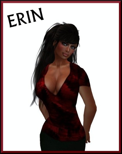 ERIN ~ Black Rose Top