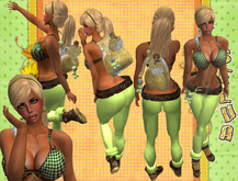 GREEN RAG DOLL OUTFIT