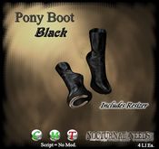 Pony Girl Boots: Black