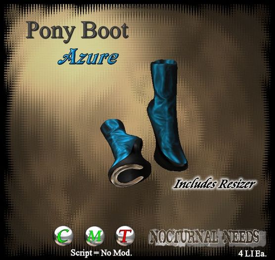 Pony Girl Boots: Azure