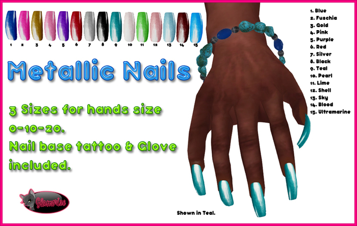 .:Glamorize:. Metallic Nails (Pink)