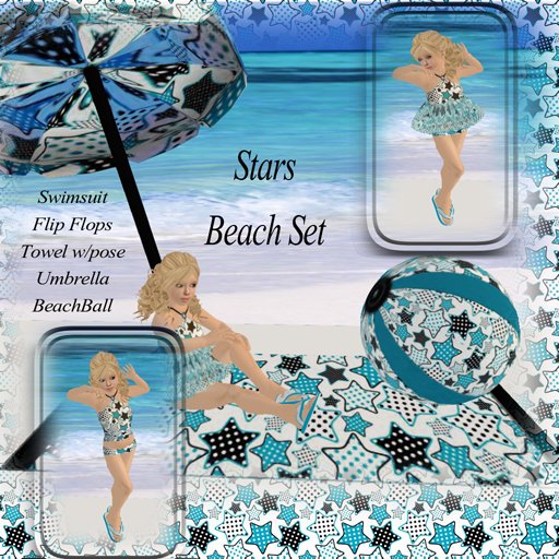 Stars Beach Set - With Swim Suit