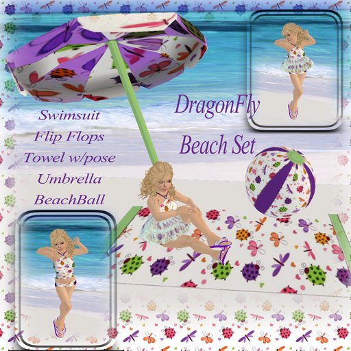 Dragonfly Beach Set - With Swim Suit