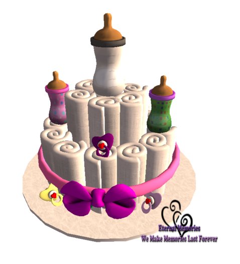 Baby Shower Diaper Cake (Girl)
