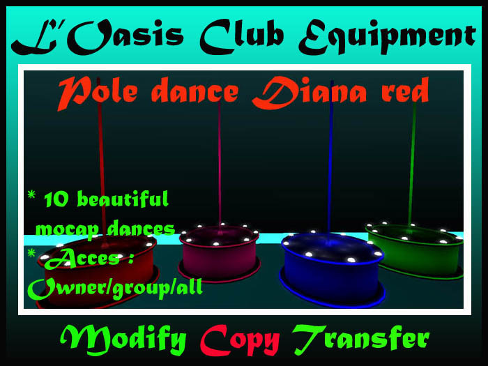 Pole dance Diana red NO COPY