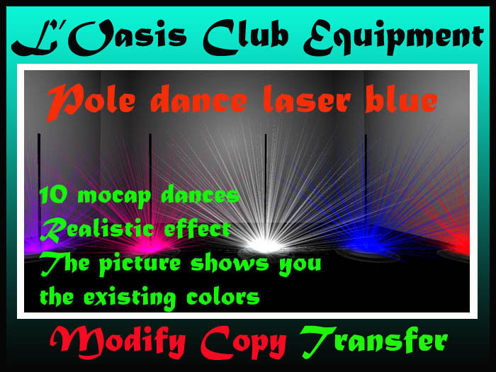 Pole dance laser rays  blue 1