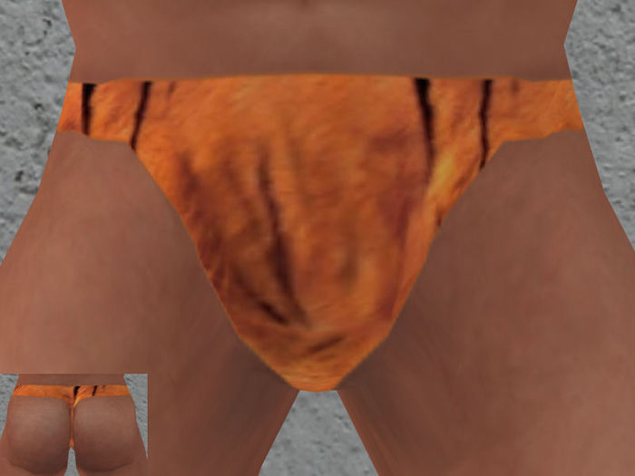 Swimming trunks String. Fur-Tiger