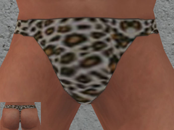 Swimming trunks. String. Fur-Leopard
