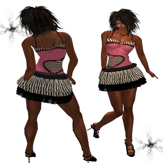 FULL PERM HEART DRESS & ACCESSORIES - 10L