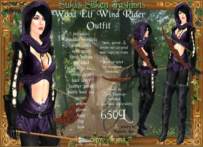 !~SSF~! Wood Elf Wind Rider Outfit - Purple