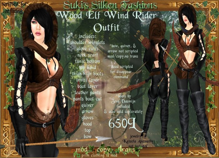 !~SSF~! Wood Elf Wind Rider Outfit - Rustic