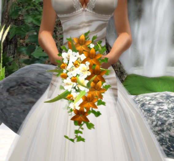 BRIDAL BUQUET  LIS NARANJO