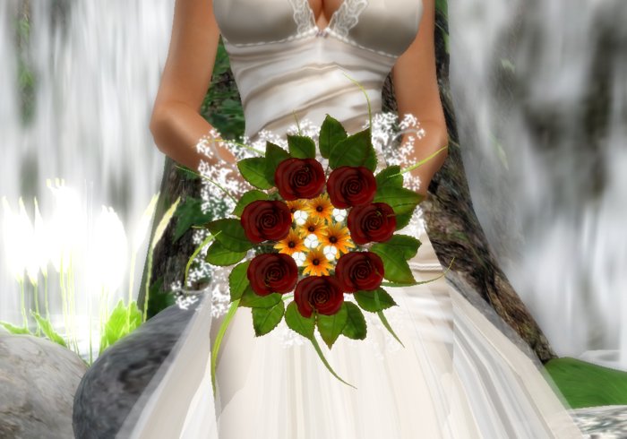 BRIDAL BOUQUET ROJO,BLANCO Y VERDE