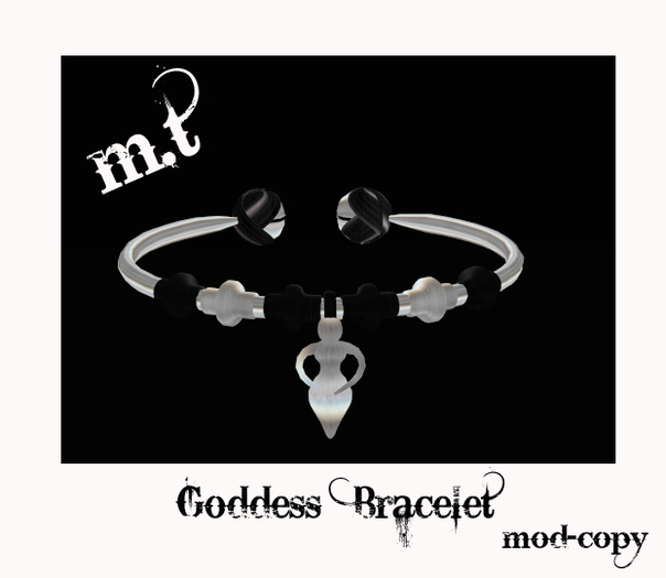 [m.t] Goddess charm  bracelet silver