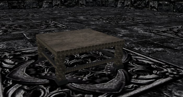 Coffee Table - Square - Gray Skulls