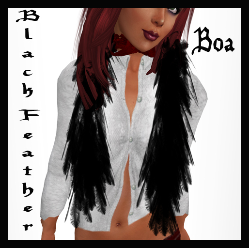 {m.t} Black Feather Boa