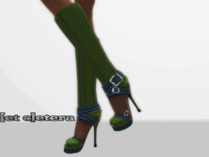 [et c]etera Heel Yara Green/Blue