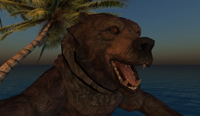 statue bear witch rock