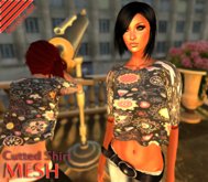 Heroes Art.Cutted Shirt Vintage Style 3 Shirt TOp WOman Cutted MEsh Box