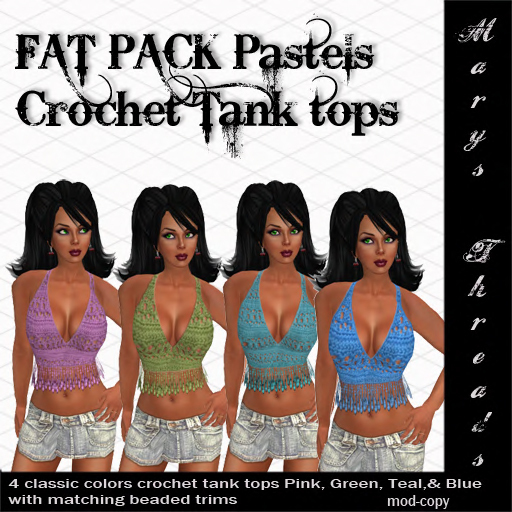 [m.t] Crochet Tank top FAT PACK Paste