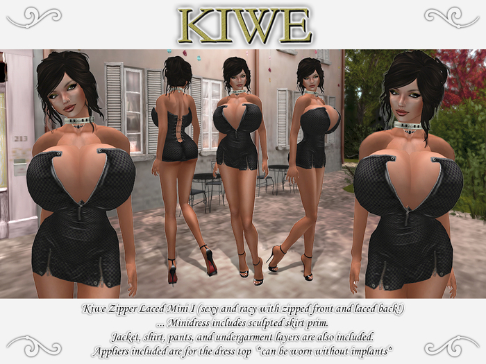 Kiwe Zipper Laced Mini I (black) for Prim B's