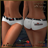 ! Hot, narrow and cool: Je t'aime Sexy Leather Hot Pants *Skimpy* - white