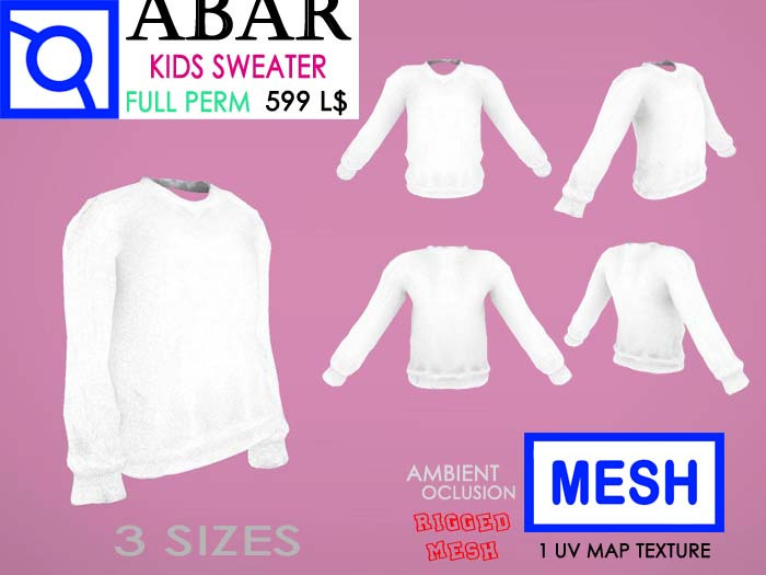 ABAR - CL005 MESH SWEATER FOR KIDS - AMBIENT OCLUSION  - Full Perm