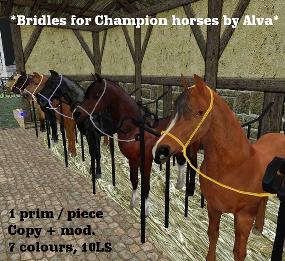 Champion bridles, 7 colours, copy + mod., Freebie