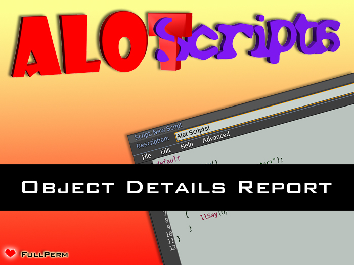 Editable ! Object Details Report on Touch