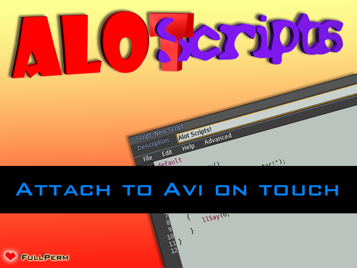 Editable! / Attach an object to to an Avatar on Touch