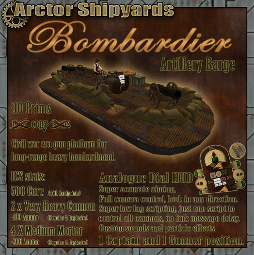 'Bombardier' Artillery Barge ICS