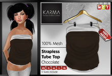 Karma - Mesh Tube Top - Chocolate - 5 Sizes include