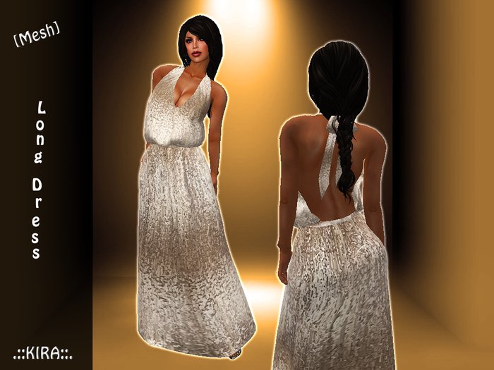 .::KIRA::. Mesh Cream Long Summerfeeling Dress