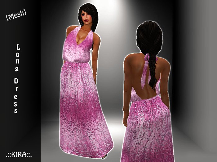 .::KIRA::. Mesh Pink Long Summerfeeling Dress