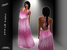.::KIRA::. Mesh Pink Long Summerfeeling Dress