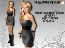 YHS Mesh Leo Tube Dress Gray